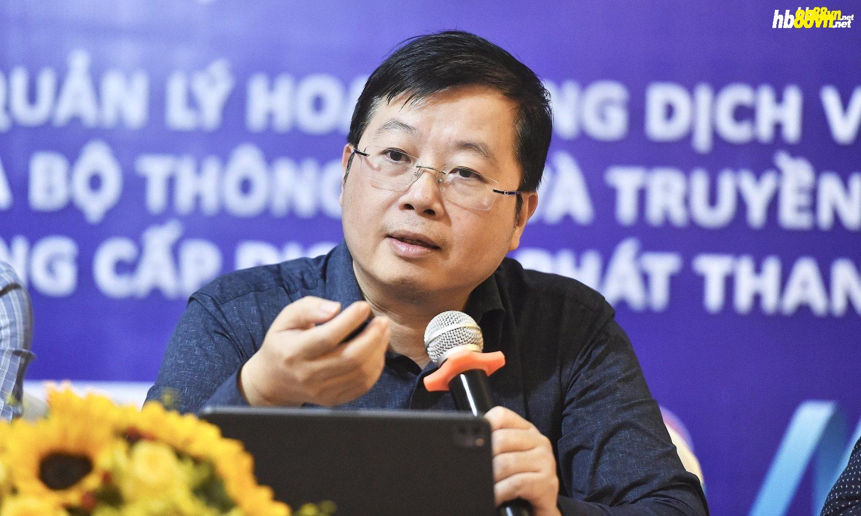 Ông Nguyễn Thanh Lâm, Thứ trưởng bộ Thông tin và Truyền thông tại Hội thảo về công tác quản lý dịch vụ phát thanh truyền hình, diễn ra ở TP HCM ngày 13/10.